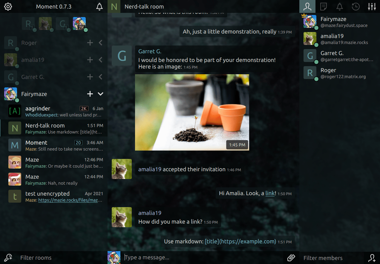 Chat screenshot